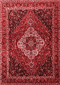 Medallion Red Traditional Rug, tr2135red