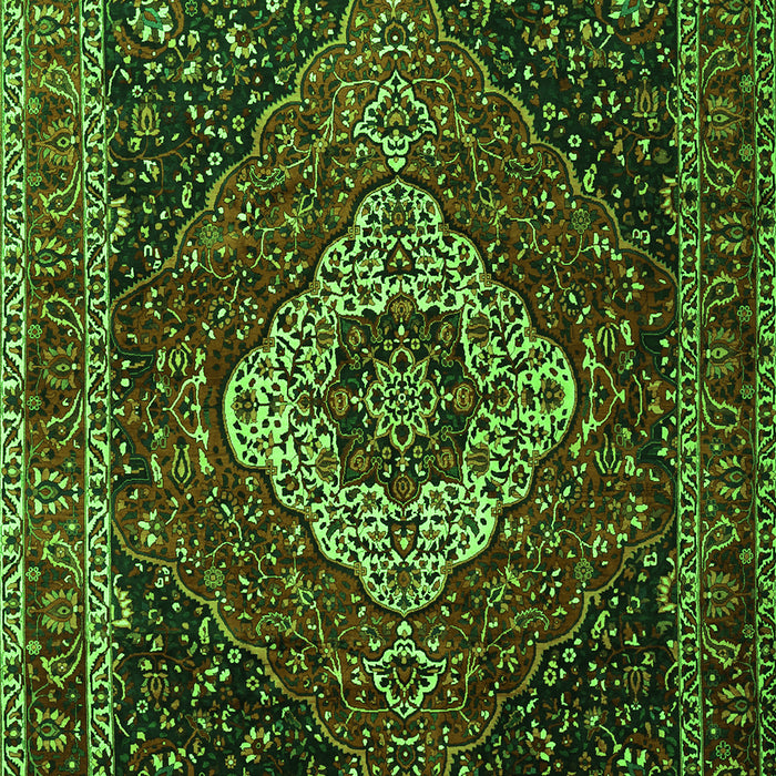 Medallion Green Traditional Rug, tr2135grn