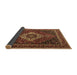 Sideview of Medallion Brown Traditional Rug, tr2135brn