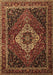 Medallion Brown Traditional Rug, tr2135brn