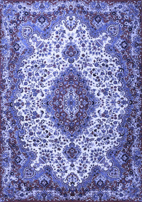 Medallion Blue Traditional Rug, tr2136blu