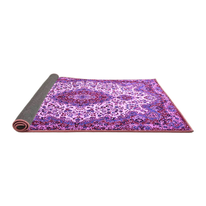 Sideview of Medallion Purple Traditional Rug, tr2136pur