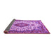 Sideview of Medallion Purple Traditional Rug, tr2136pur