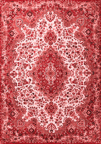 Medallion Red Traditional Rug, tr2136red