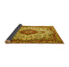 Sideview of Medallion Yellow Traditional Rug, tr2136yw