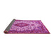 Sideview of Medallion Pink Traditional Rug, tr2136pnk