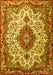 Medallion Yellow Traditional Rug, tr2136yw