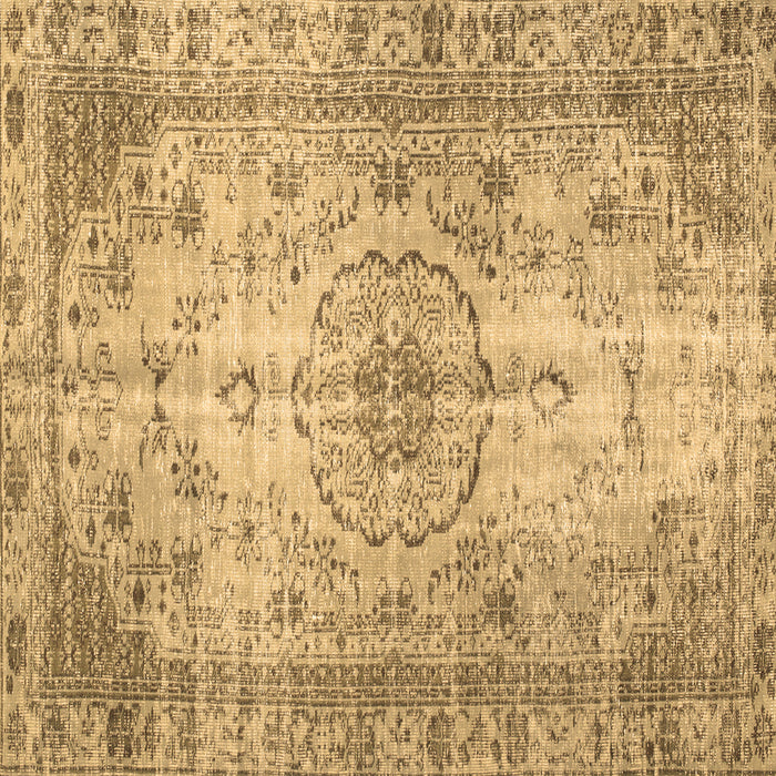 Square Persian Brown Traditional Rug, tr2137brn