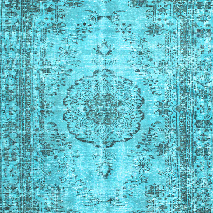 Machine Washable Persian Light Blue Traditional Rug, wshtr2137lblu