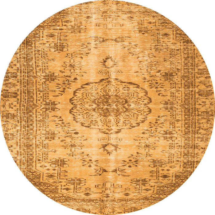 Machine Washable Persian Orange Traditional Area Rugs, wshtr2137org