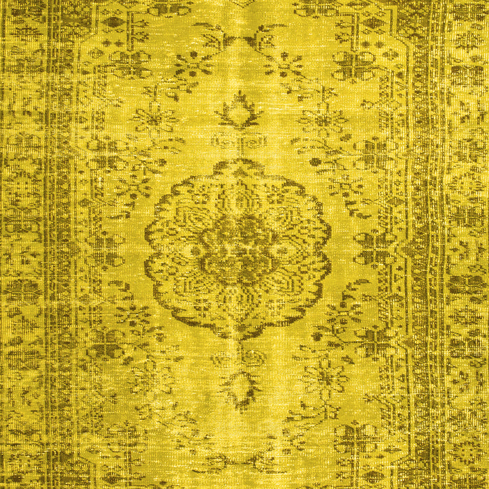 Machine Washable Persian Yellow Traditional Rug, wshtr2137yw