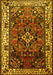 Machine Washable Persian Yellow Traditional Rug, wshtr2138yw