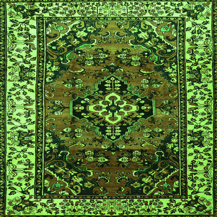 Serging Thickness of Persian Green Traditional Rug, tr2138grn