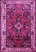 Machine Washable Persian Pink Traditional Rug, wshtr2138pnk