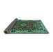 Sideview of Persian Turquoise Traditional Rug, tr2138turq