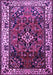 Machine Washable Persian Purple Traditional Area Rugs, wshtr2138pur