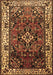 Machine Washable Persian Brown Traditional Rug, wshtr2138brn