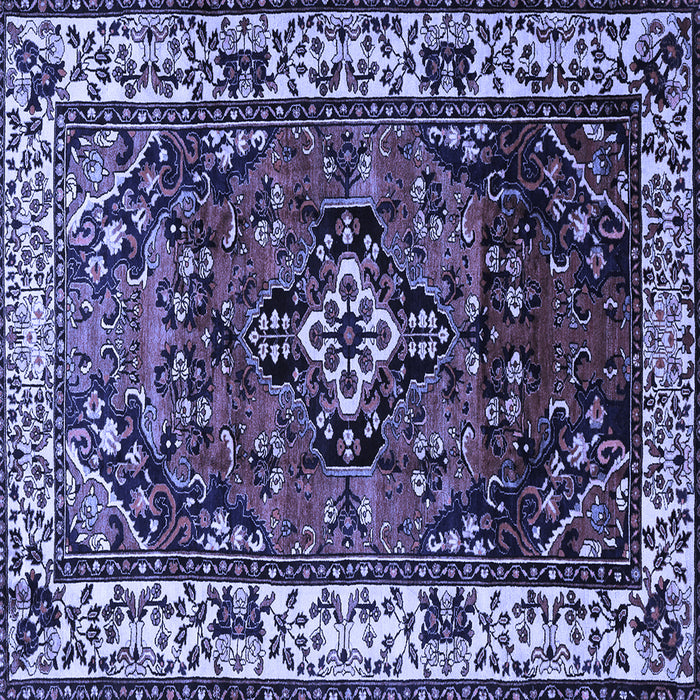 Square Persian Blue Traditional Rug, tr2138blu