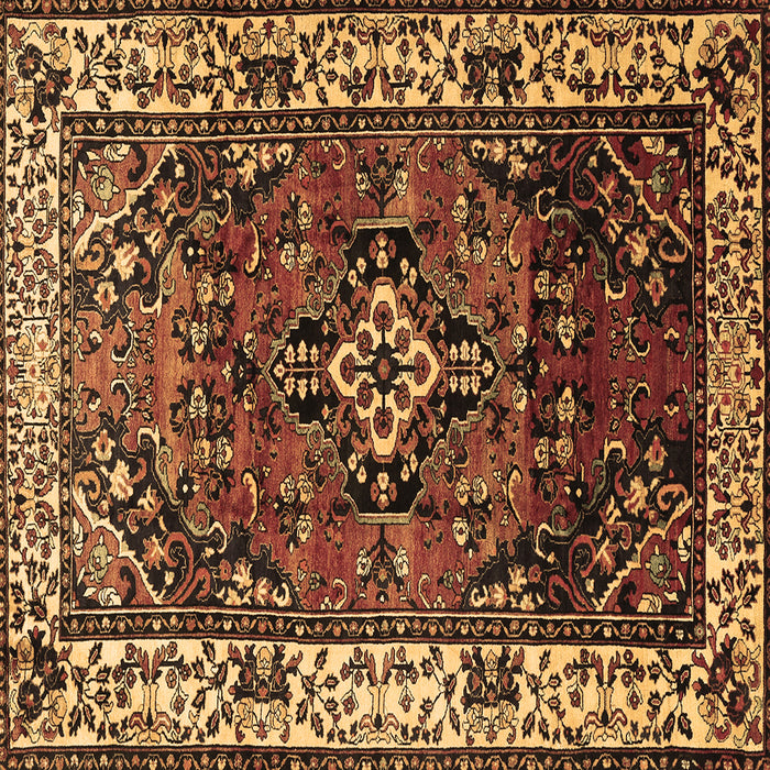 Square Persian Brown Traditional Rug, tr2138brn