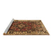 Sideview of Machine Washable Persian Brown Traditional Rug, wshtr2138brn