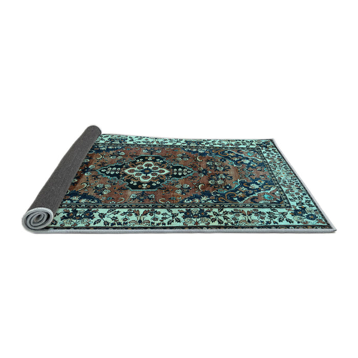 Sideview of Persian Light Blue Traditional Rug, tr2138lblu