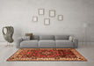 Machine Washable Persian Orange Traditional Area Rugs in a Living Room, wshtr2138org