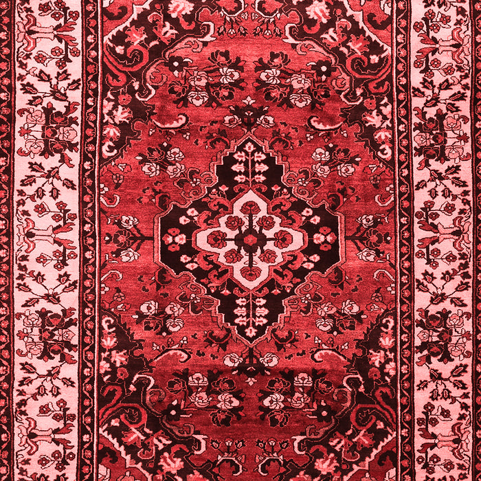 Machine Washable Persian Red Traditional Rug, wshtr2138red