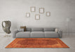 Machine Washable Persian Orange Traditional Area Rugs in a Living Room, wshtr2139org