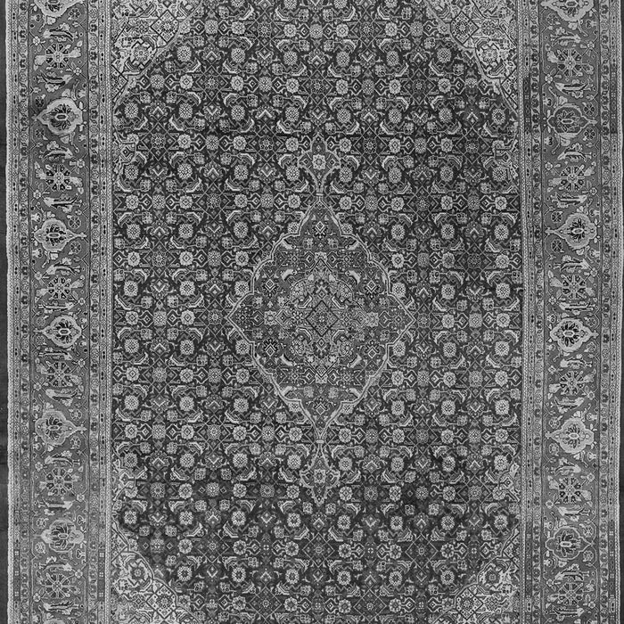 Serging Thickness of Machine Washable Persian Gray Traditional Rug, wshtr2139gry
