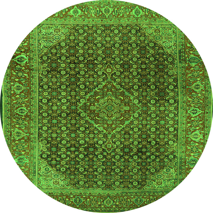 Machine Washable Persian Green Traditional Area Rugs, wshtr2139grn