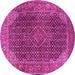 Round Persian Pink Traditional Rug, tr2139pnk