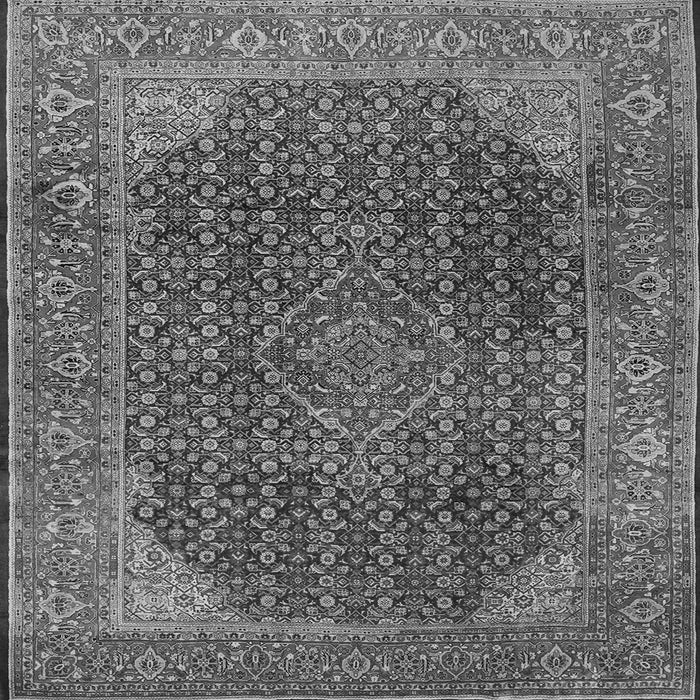 Round Machine Washable Persian Gray Traditional Rug, wshtr2139gry