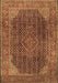 Machine Washable Persian Brown Traditional Rug, wshtr2139brn