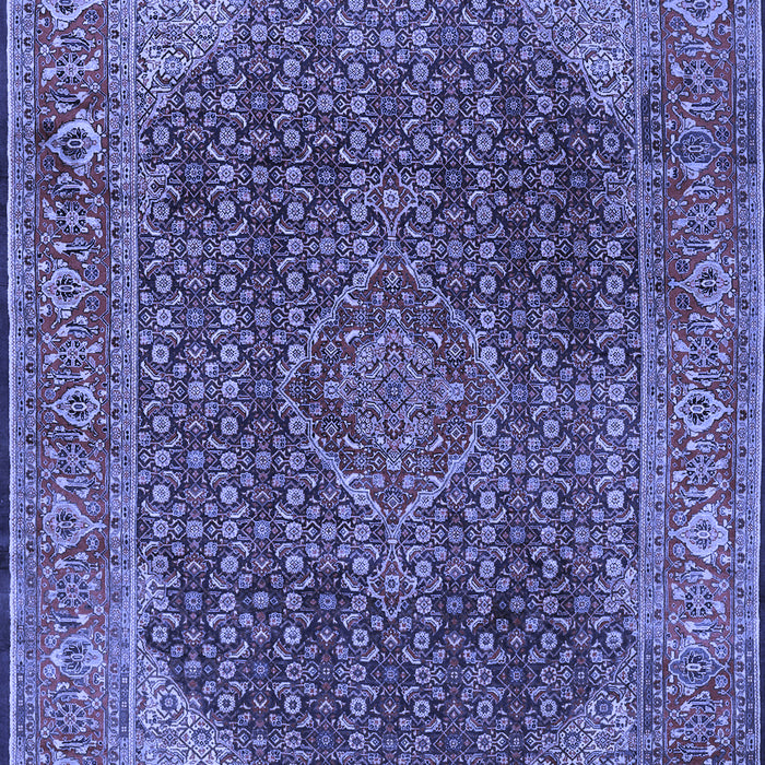 Machine Washable Persian Blue Traditional Rug, wshtr2139blu