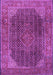 Machine Washable Persian Purple Traditional Area Rugs, wshtr2139pur