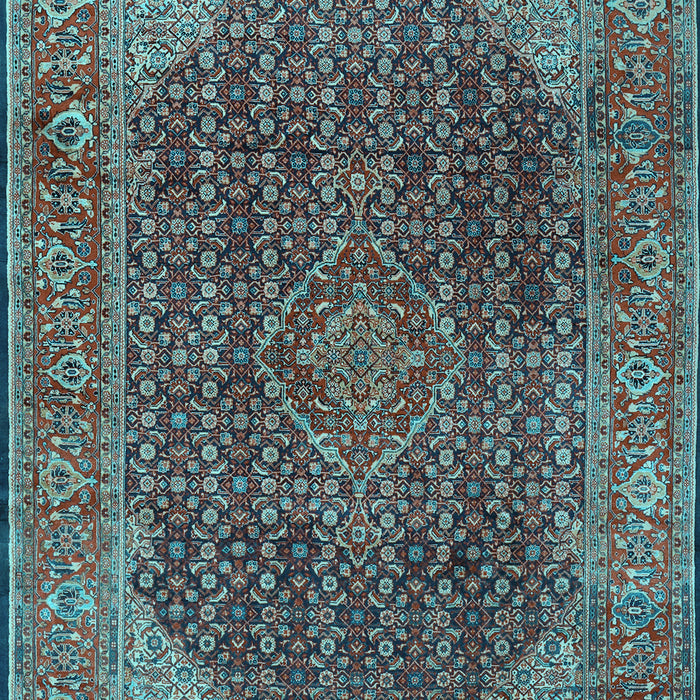 Machine Washable Persian Light Blue Traditional Rug, wshtr2139lblu