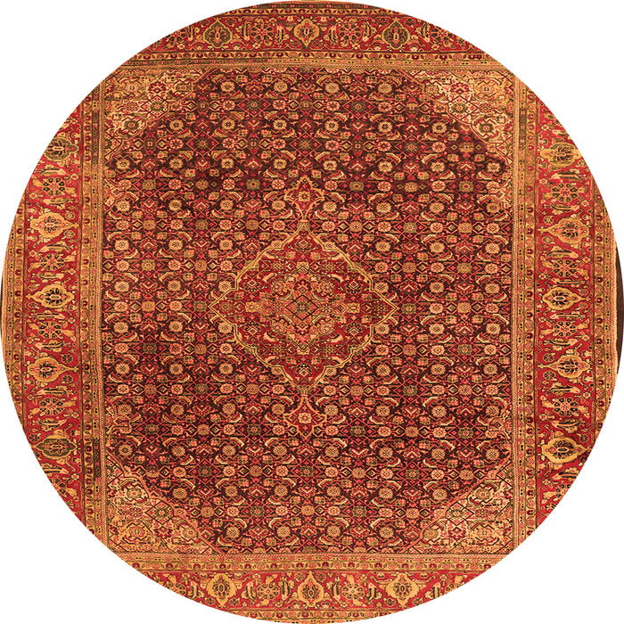 Square Persian Orange Traditional Rug, tr2139org