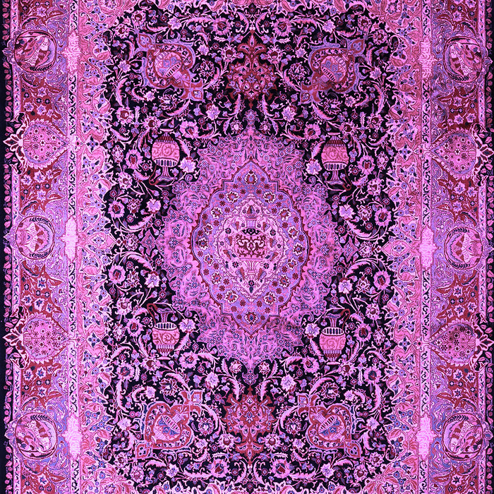 Machine Washable Persian Purple Traditional Area Rugs, wshtr213pur