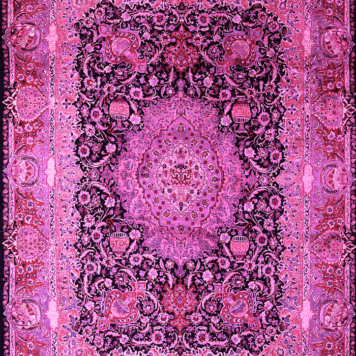 Machine Washable Persian Pink Traditional Rug, wshtr213pnk