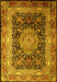 Machine Washable Persian Yellow Traditional Rug, wshtr213yw