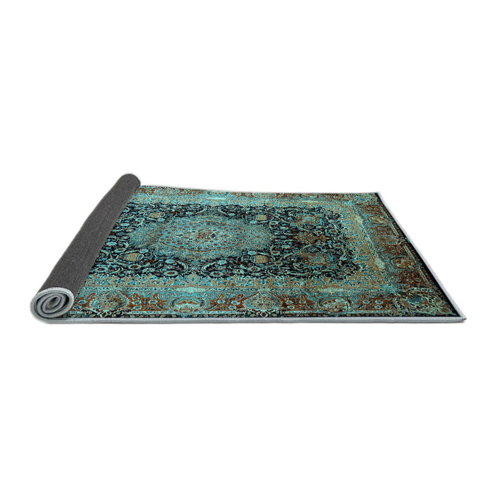 Sideview of Persian Light Blue Traditional Rug, tr213lblu