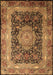 Machine Washable Persian Brown Traditional Rug, wshtr213brn