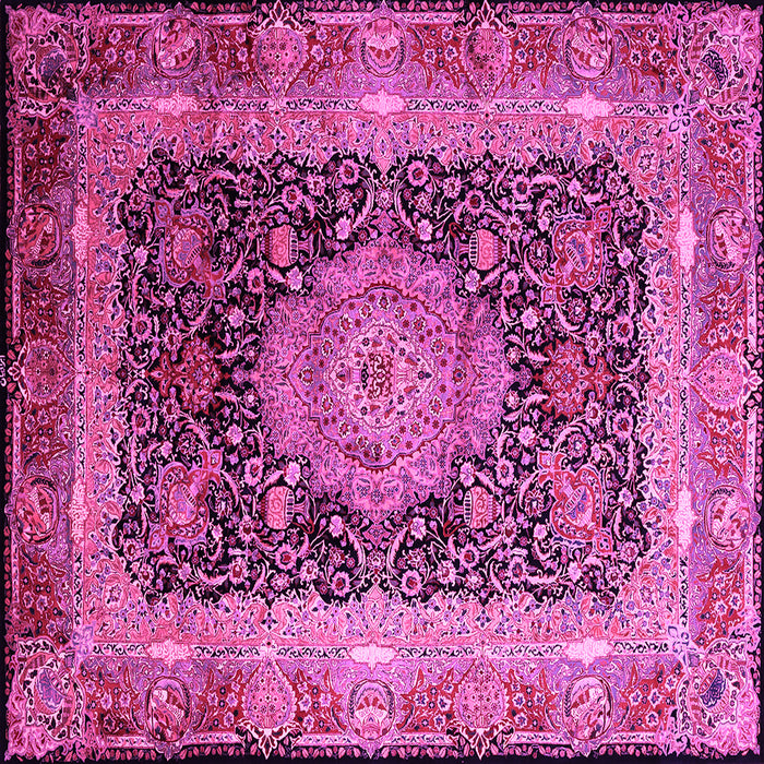 Square Persian Pink Traditional Rug, tr213pnk