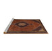 Sideview of Machine Washable Traditional Sienna Brown Rug, wshtr2140