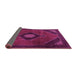 Sideview of Medallion Pink Traditional Rug, tr2140pnk