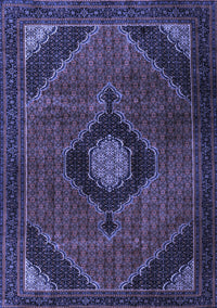 Medallion Blue Traditional Rug, tr2140blu