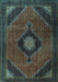 Medallion Light Blue Traditional Rug, tr2140lblu