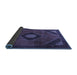 Sideview of Medallion Blue Traditional Rug, tr2140blu