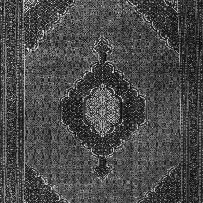 Serging Thickness of Machine Washable Medallion Gray Traditional Rug, wshtr2140gry