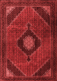 Medallion Red Traditional Rug, tr2140red